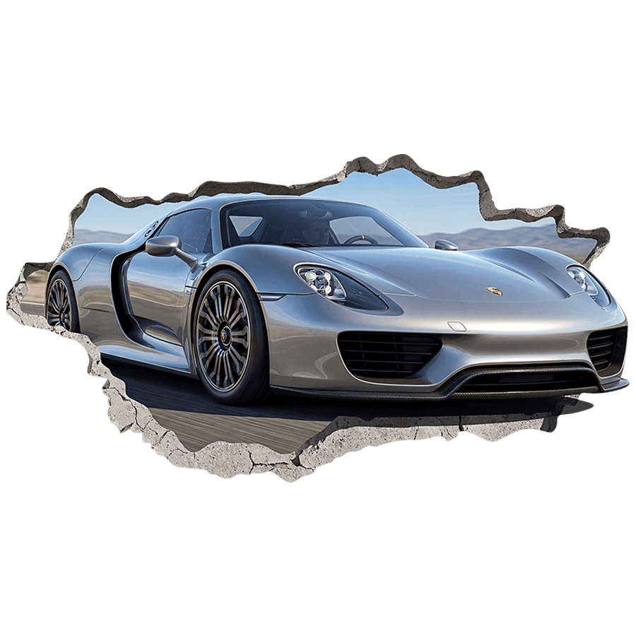Wandtattoos: Mauerbruch Porsche 918 Spyder