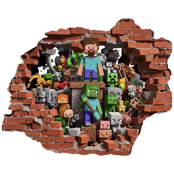 Wandtattoos: Mauerbruch Minecraft-Welt