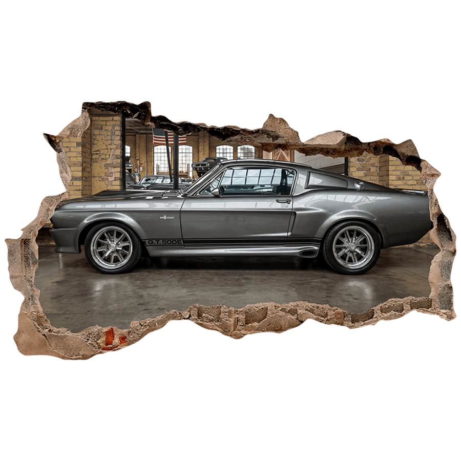 Wandtattoos: Mauerbruch Ford Mustang Eleanor