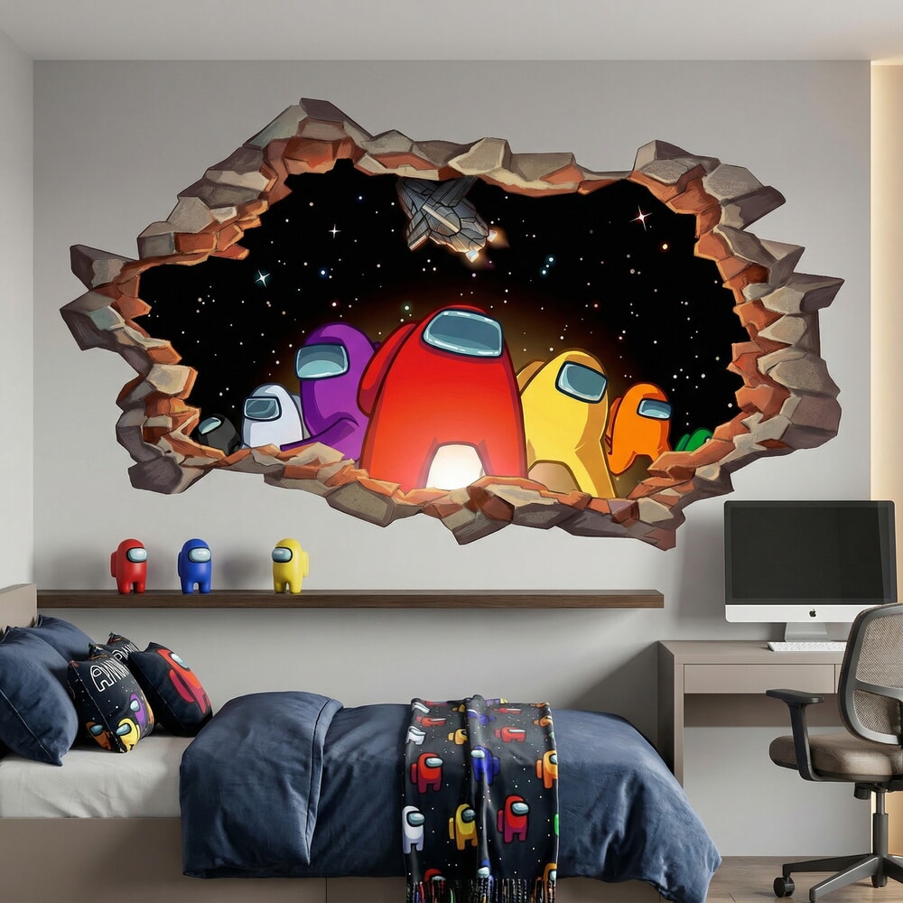 Kinderzimmer Wandtattoo: Among Us Wandloch