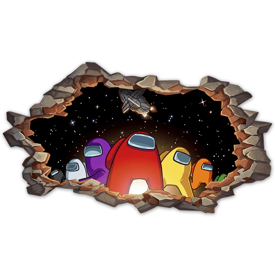 Kinderzimmer Wandtattoo: Among Us Wandloch