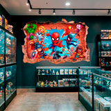 Kinderzimmer Wandtattoo: Wandloch Marvel Superhelden 12