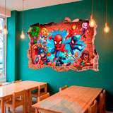 Kinderzimmer Wandtattoo: Wandloch Marvel Superhelden 15