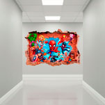 Kinderzimmer Wandtattoo: Wandloch Marvel Superhelden 16