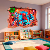 Kinderzimmer Wandtattoo: Wandloch Marvel Superhelden 18