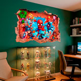 Kinderzimmer Wandtattoo: Wandloch Marvel Superhelden 19