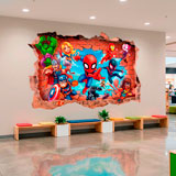 Kinderzimmer Wandtattoo: Wandloch Marvel Superhelden 21