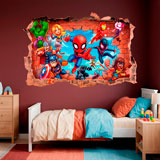 Kinderzimmer Wandtattoo: Wandloch Marvel Superhelden 8