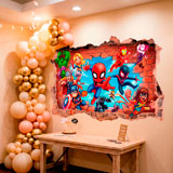 Kinderzimmer Wandtattoo: Wandloch Marvel Superhelden 9