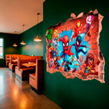 Kinderzimmer Wandtattoo: Wandloch Marvel Superhelden 10