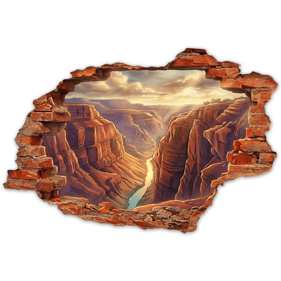 Wandtattoos: Grand-Canyon Wanddurchbruch bei Sonnenuntergang