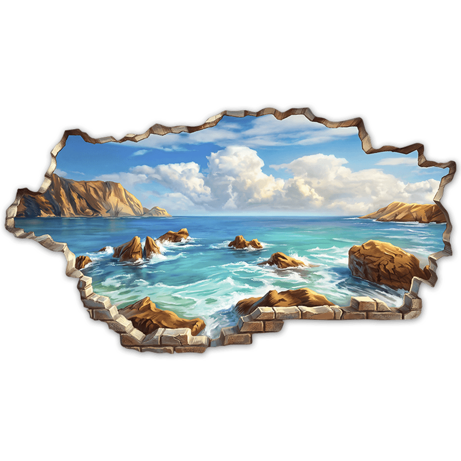Wandtattoos: Wanddurchbruch Wilde Küste