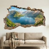 Wandtattoos: Wandloch Panoramischer Alpensee 4