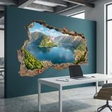 Wandtattoos: Wandloch Panoramischer Alpensee 11