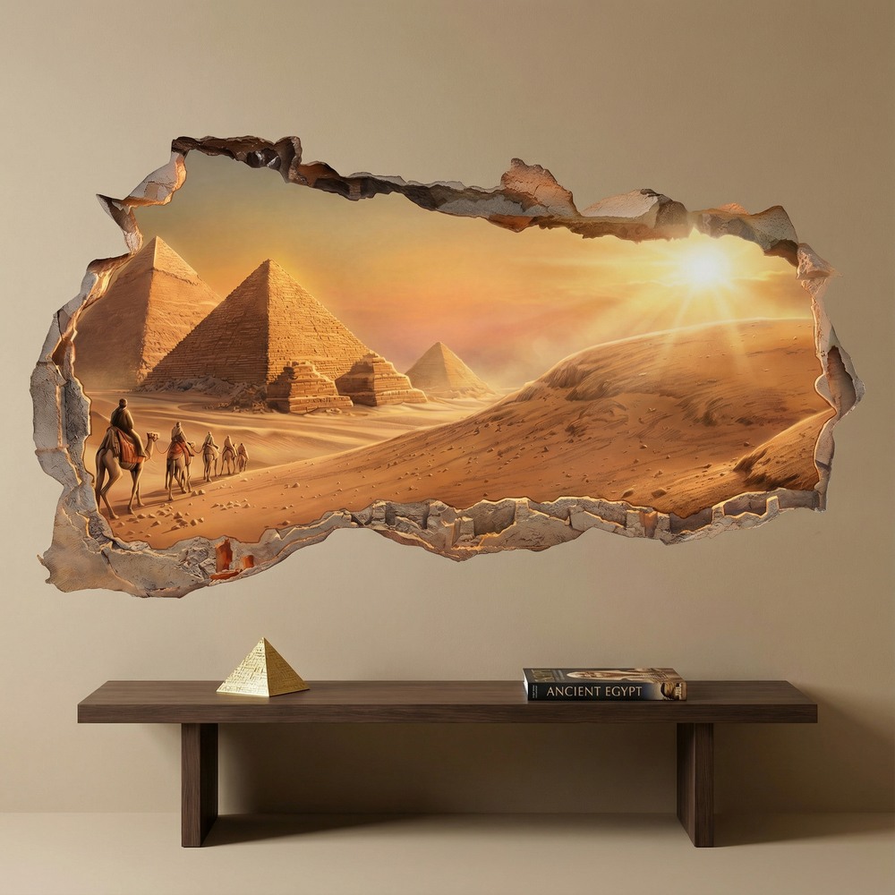 Wandtattoos: Mauerloch &Auml;gyptische Pyramiden