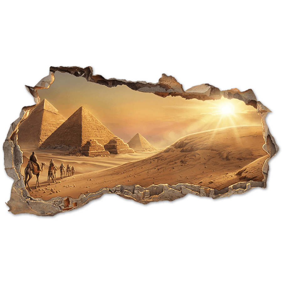 Wandtattoos: Mauerloch Pyramiden von &Auml;gypten