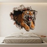 Wandtattoos: Wanddurchbruch Wilder Tiger 5