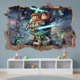 Kinderzimmer Wandtattoo: Wandloch Lego Star Wars Jedi Meister 3