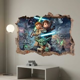 Kinderzimmer Wandtattoo: Wandloch Lego Star Wars Jedi Meister 5