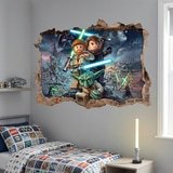 Kinderzimmer Wandtattoo: Wandloch Lego Star Wars Jedi Meister 8