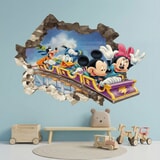 Kinderzimmer Wandtattoo: Wandloch Mickey Maus Freunde Achterbahn 5