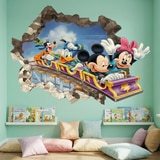 Kinderzimmer Wandtattoo: Wandloch Mickey Maus Freunde Achterbahn 10