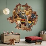 Kinderzimmer Wandtattoo: Wandloch Lego Ninjago Helden 3
