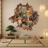 Kinderzimmer Wandtattoo: Wandloch Lego Ninjago Helden 4