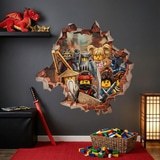 Kinderzimmer Wandtattoo: Wandloch Lego Ninjago Helden 7