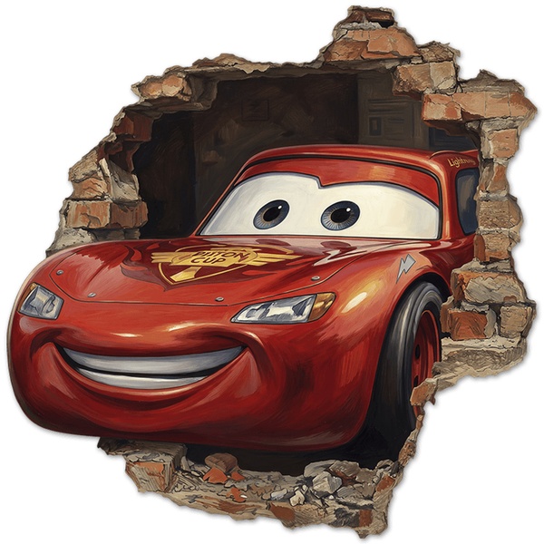 Kinderzimmer Wandtattoo: Wandloch Lightning McQueen Pixar Cars