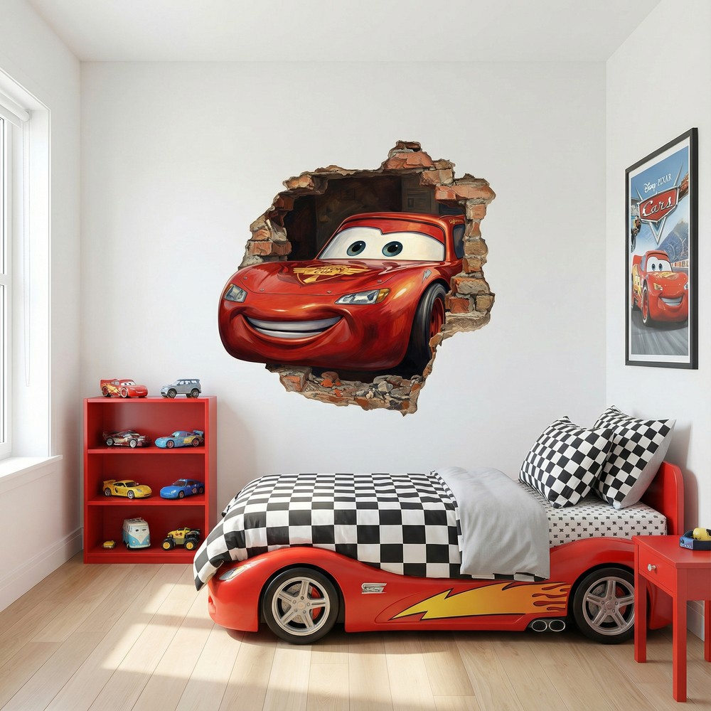 Kinderzimmer Wandtattoo: Wandloch Lightning McQueen Pixar Cars