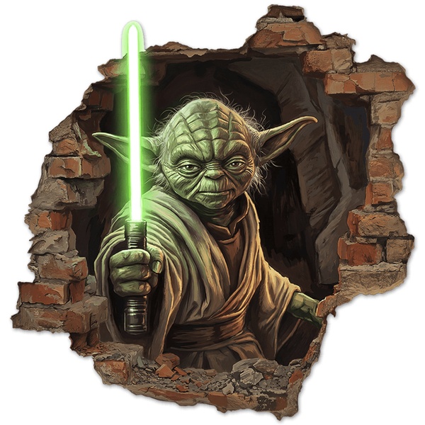 Wandtattoos: Wandloch Meister Yoda Star Wars