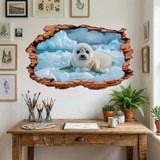 Wandtattoos: Wanddurchbruch Robbenbaby 7