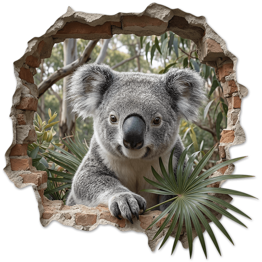 Wandtattoos: Wanddurchbruch Koala