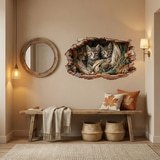 Wandtattoos: Wanddurchbruch K&auml;tzchen Seile 9