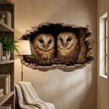 Wandtattoos: Wanddurchbruch Schleiereulen Nest 3
