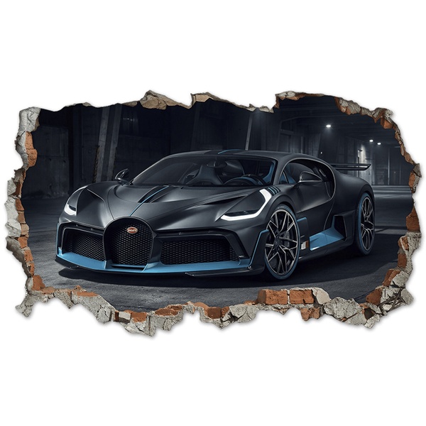 Wandtattoos: Wanddurchbruch Bugatti Divo