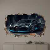Wandtattoos: Wanddurchbruch Bugatti Divo 5