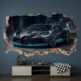 Wandtattoos: Wanddurchbruch Bugatti Divo 7