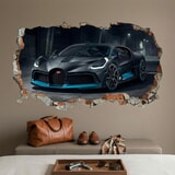 Wandtattoos: Wanddurchbruch Bugatti Divo 9