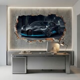 Wandtattoos: Wanddurchbruch Bugatti Divo 10