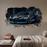 Wandtattoos: Wanddurchbruch Bugatti Divo 11