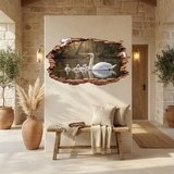 Wandtattoos: Wanddurchbruch Schwanenk&uuml;ken 5