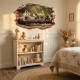 Wandtattoos: Wanddurchbruch Entenk&uuml;ken Baumstamm 4