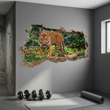 Wandtattoos: Wanddurchbruch Bengaltiger 7
