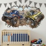 Kinderzimmer Wandtattoo: Wandloch Monster Trucks Wettbewerb 5