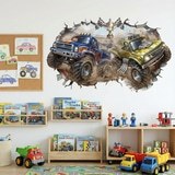 Kinderzimmer Wandtattoo: Wandloch Monster Trucks Wettbewerb 6