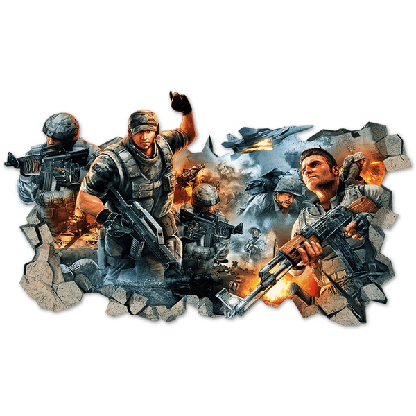 Wandtattoos: Wanddurchbruch Shooter Videospiel Gamer
