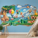 Kinderzimmer Wandtattoo: Wanddurchbruch Super Mario 7