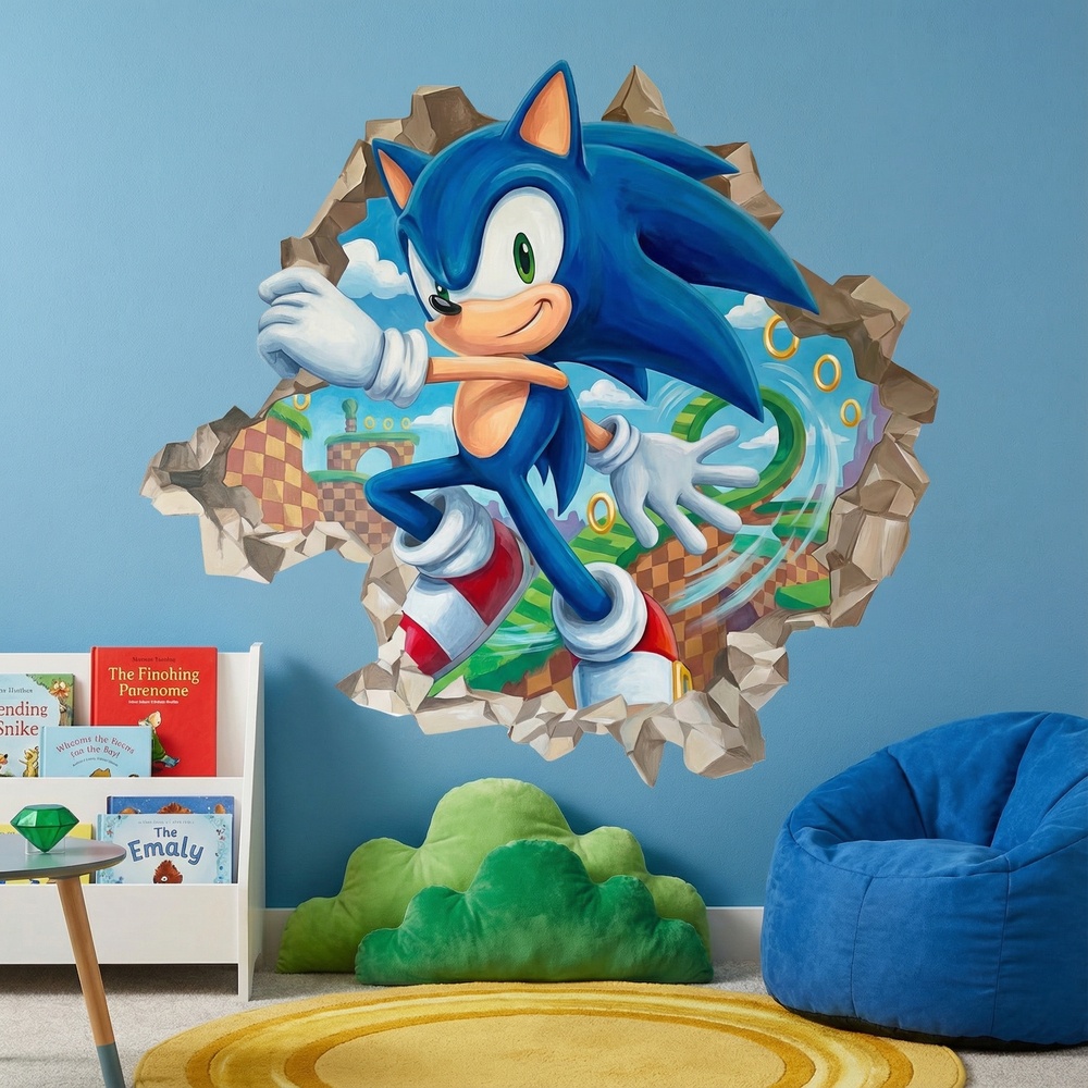Wandtattoos: Wanddurchbruch Sonic Arcade